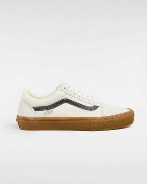 White Vans Old Skool Men Skate Shoes | VN9126074