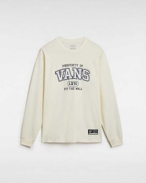 White Vans Property Of Long Sleeve Men T Shirts | VN2756908