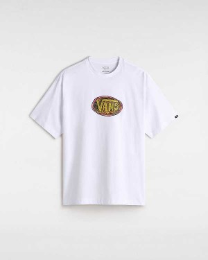 White Vans Scribblex Men T Shirts | VN3687920