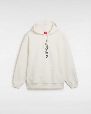 White Vans Skate Blurb Men Hoodie | VN2980153