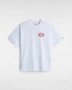 White Vans Spray On Men T Shirts | VN1298304