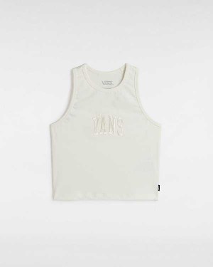 White Vans Varsity Racer Women Tank Top | VN4092735