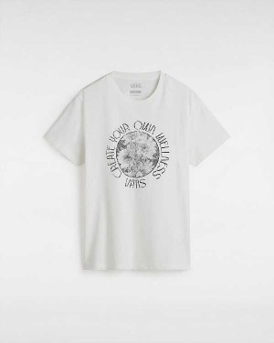 White Vans Wellness Boyfriend Fit Women T Shirts | VN0285974