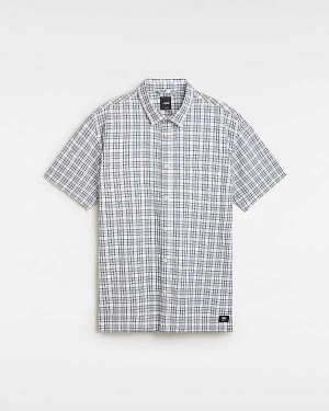 White Vans Wilshire Mini Plaid Men Shirts | VN1087634