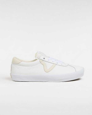 White / Beige Vans Skate Sport Men Sneakers | VN2385914