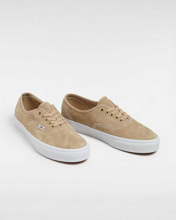 Beige Vans Authentic Pig Suede Men Sneakers | VN5407826