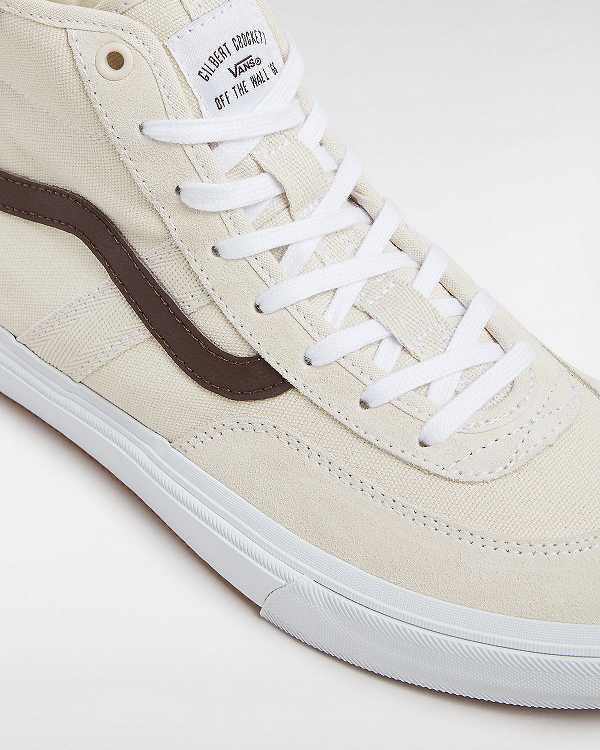 Beige Vans Crockett High Men Skate Shoes | VN5108462