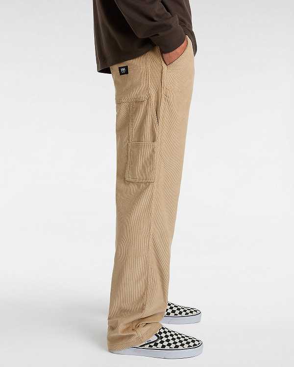 Beige Vans Drill Chore Carpenter Relaxed Men Pants | VN6312045