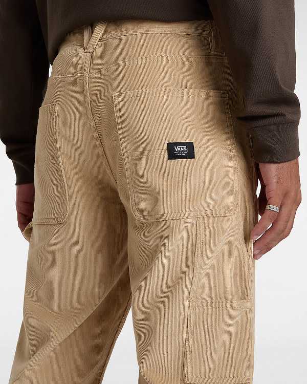 Beige Vans Drill Chore Carpenter Relaxed Men Pants | VN6312045