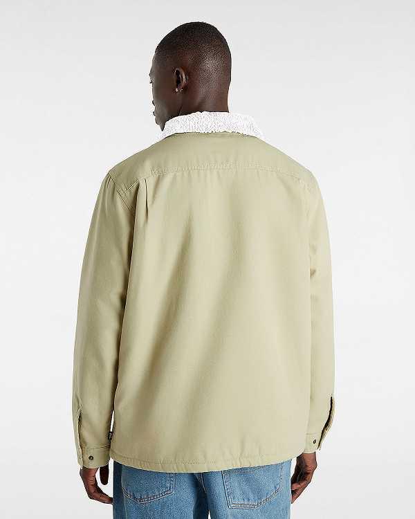 Beige Vans Drill Chore Coat Men Jacket | VN0617548