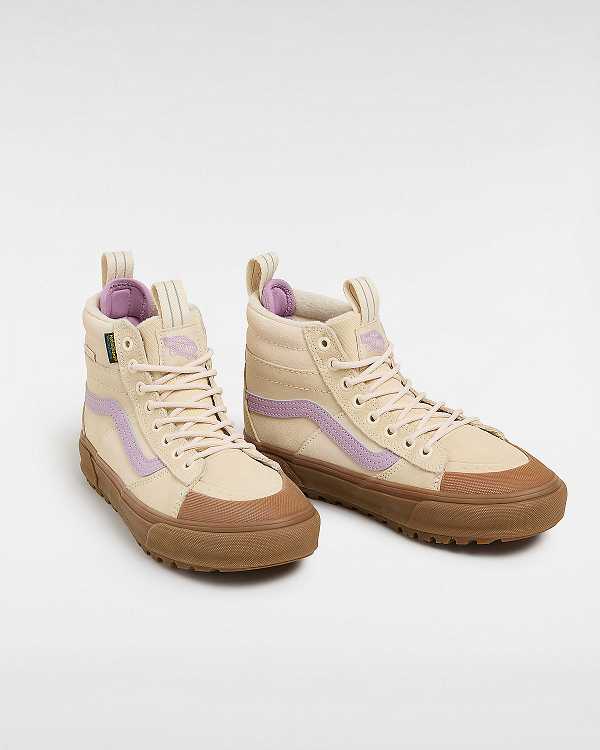 Beige Vans MTE Sk8-Hi Women Waterproof Shoes | VN4759281