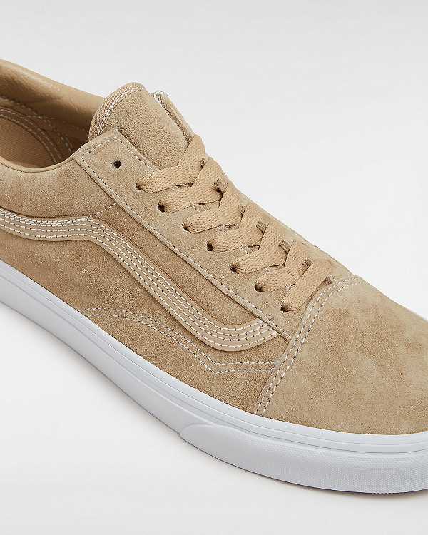 Beige Vans Old Skool Pig Suede Women Sneakers | VN3580967