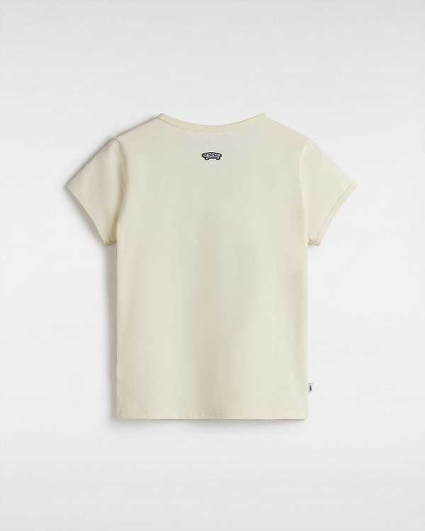 Beige Vans Premium Short Sleeve Baby Women T Shirts | VN6189237