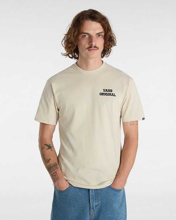 Beige Vans Skull Void Classic Men T Shirts | VN9541782