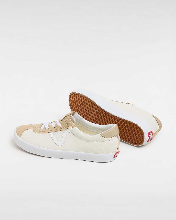 Beige Vans Sport Low Suede Men Sneakers | VN9082713