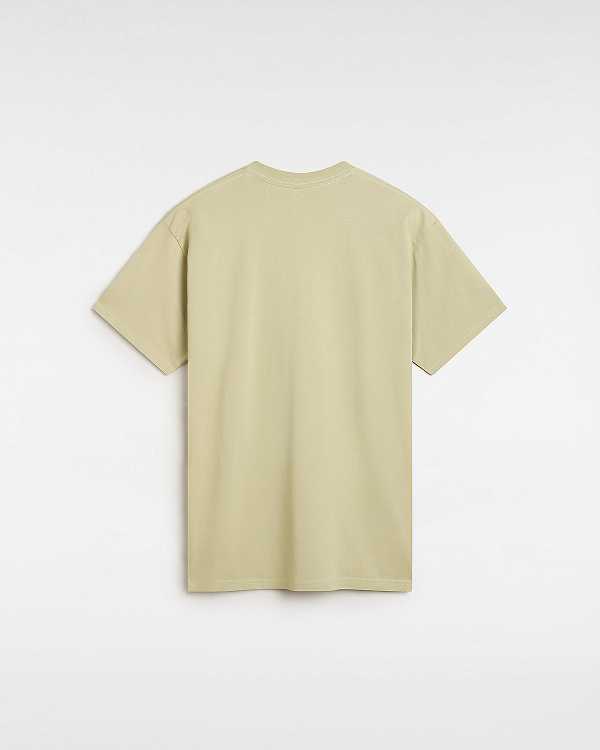 Beige Vans Style 76 Men T Shirts | VN5178943