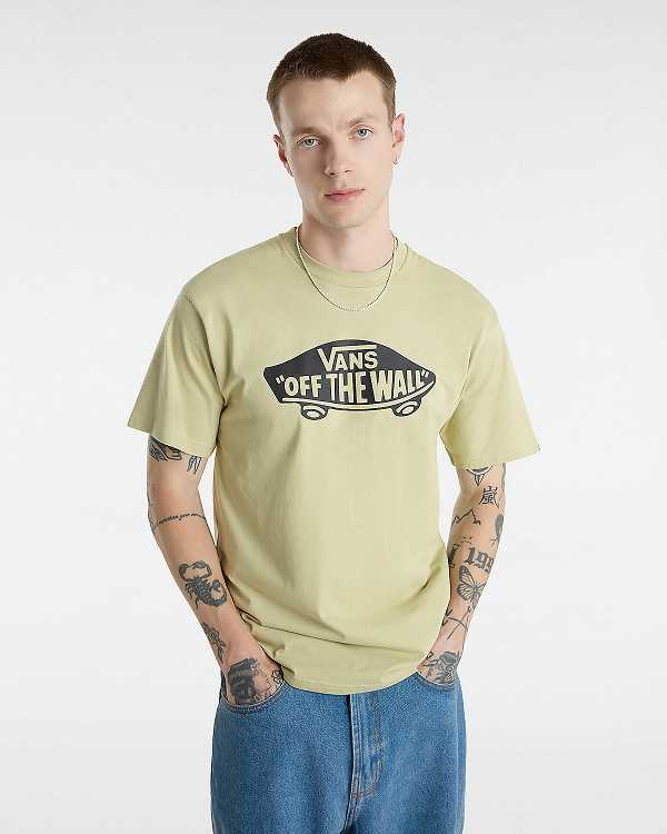 Beige Vans Style 76 Men T Shirts | VN5178943