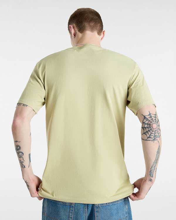 Beige Vans Style 76 Men T Shirts | VN5178943