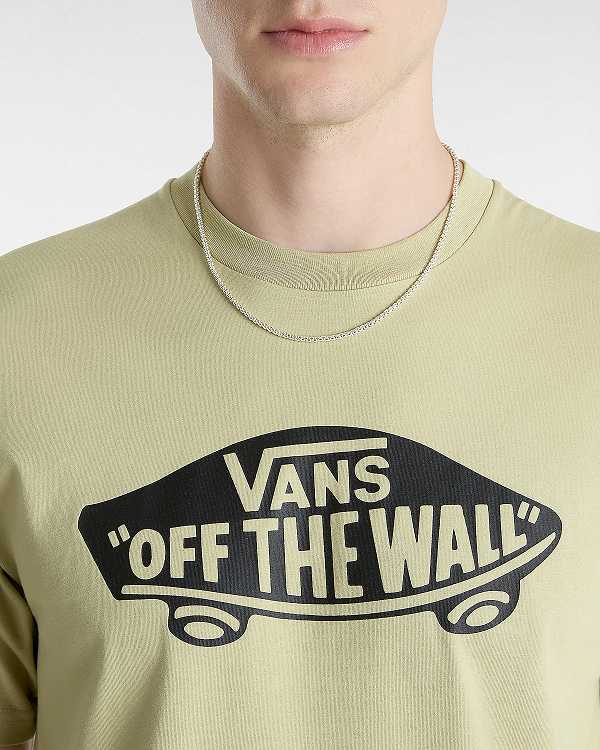 Beige Vans Style 76 Men T Shirts | VN5178943