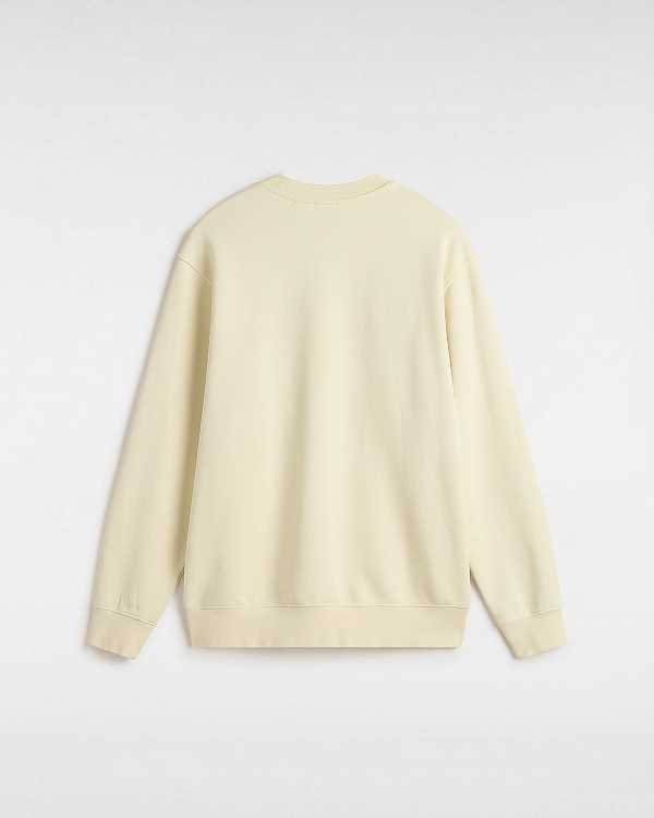 Beige Vans Tell a Friend Crew Men Sweatshirt | VN6935217