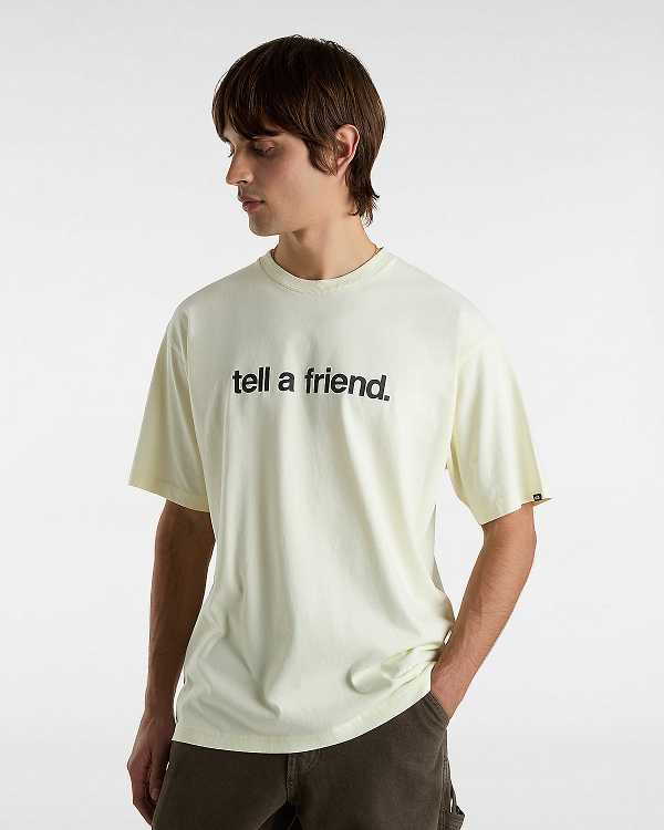Beige Vans Tell a Friend Women T Shirts | VN1895237