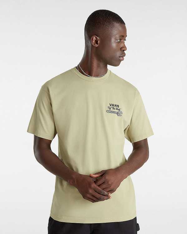 Beige Vans Wrenched Men T Shirts | VN5392681