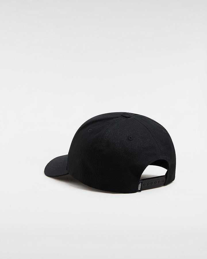 Black Vans 66 Structured Jockey Unisex Hats | VN8421593