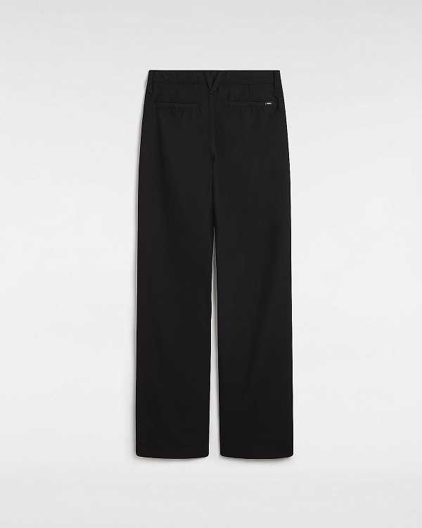 Black Vans Alder Relaxed Pleated Women Pants | VN5967213