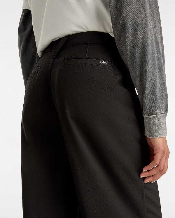 Black Vans Alder Relaxed Pleated Women Pants | VN5967213