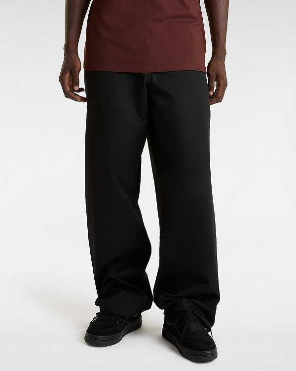 Black Vans Authentic Chino Baggy Men Pants | VN4380672