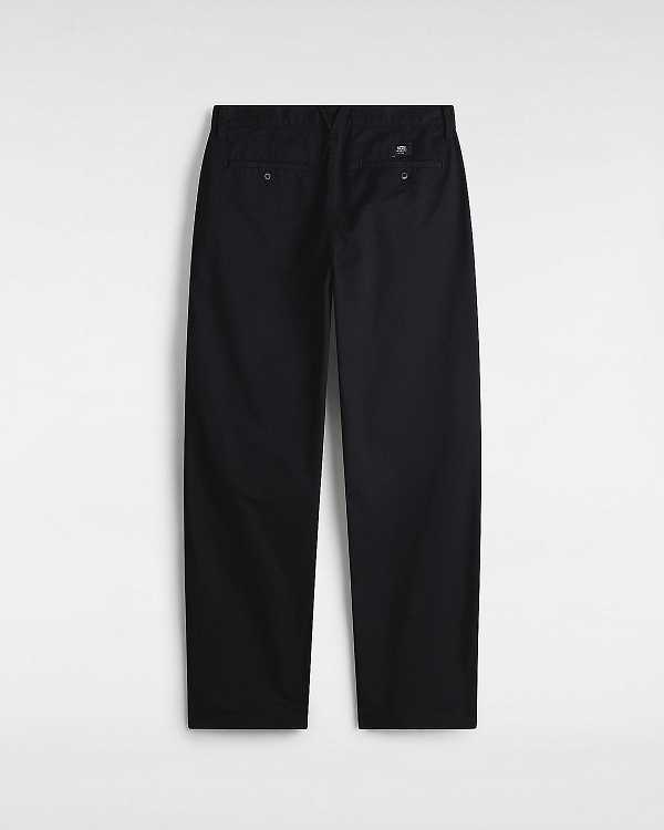 Black Vans Authentic Chino Loose Men Pants | VN2143679