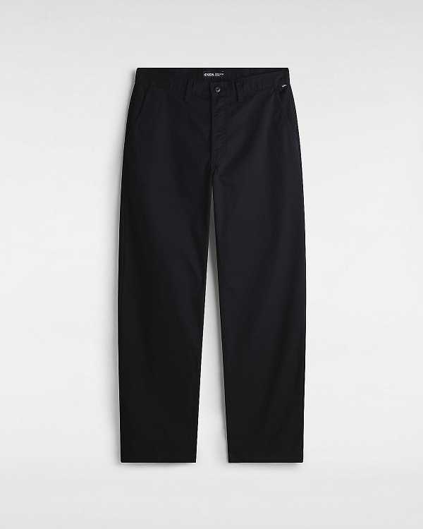 Black Vans Authentic Chino Loose Men Pants | VN2143679