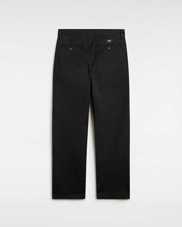 Black Vans Authentic Chino Relaxed Men Pants | VN0519643