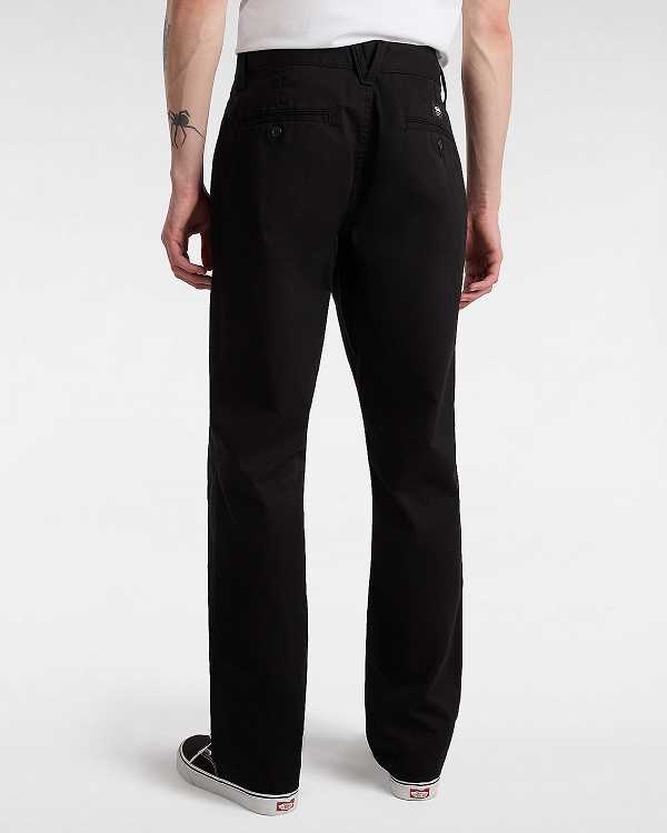 Black Vans Authentic Chino Relaxed Men Pants | VN0519643