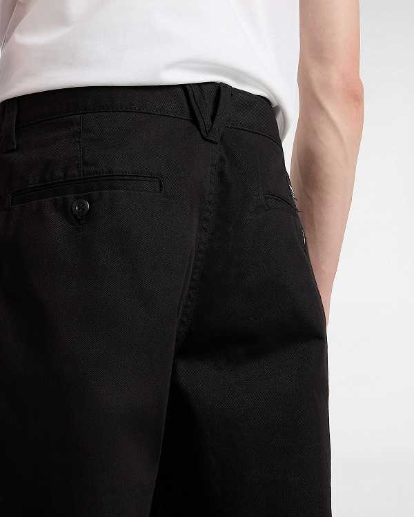 Black Vans Authentic Chino Relaxed Men Pants | VN0519643