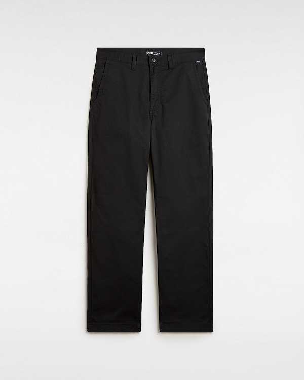 Black Vans Authentic Chino Relaxed Men Pants | VN0519643