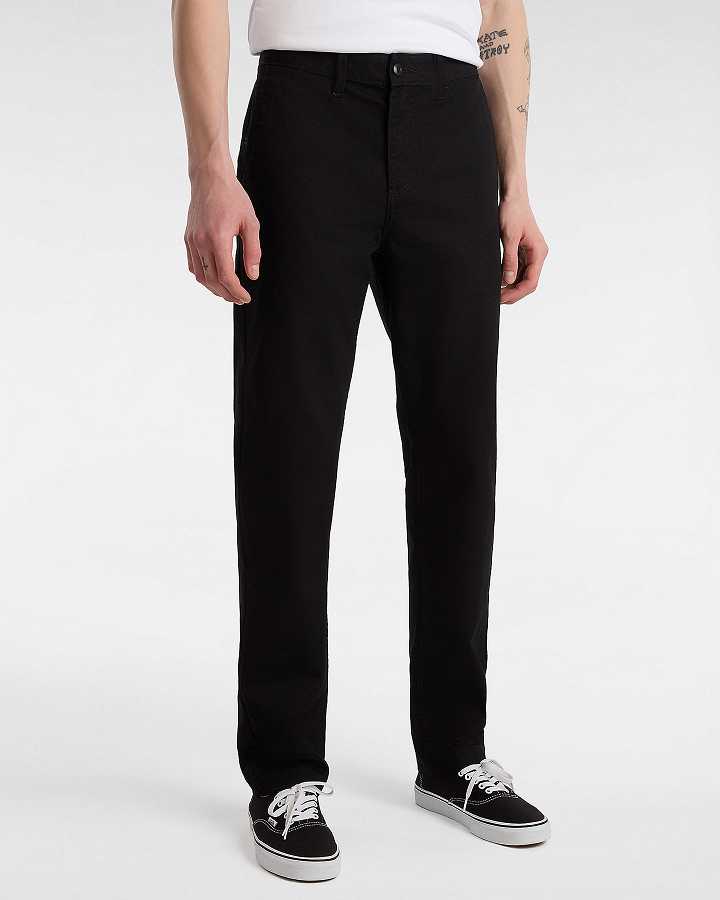 Black Vans Authentic Chino Slim Men Pants | VN6980253