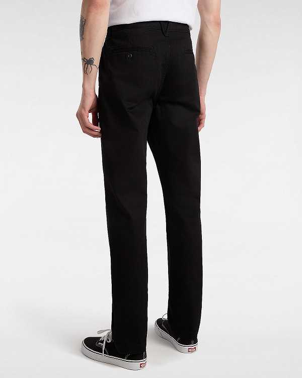 Black Vans Authentic Chino Slim Men Pants | VN6980253