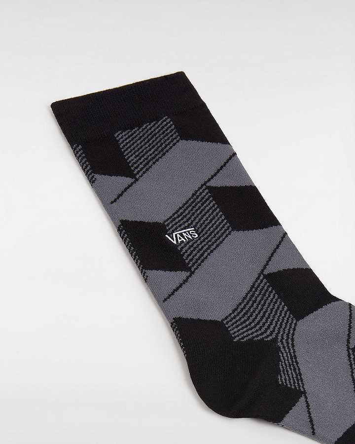 Black Vans Authentic Crew (1 Pair) Unisex Socks | VN9718306