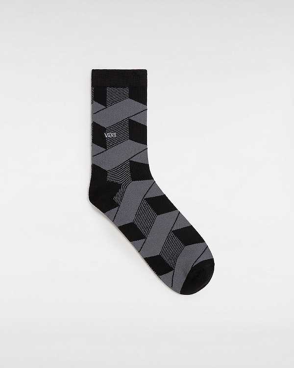 Black Vans Authentic Crew (1 Pair) Unisex Socks | VN9718306