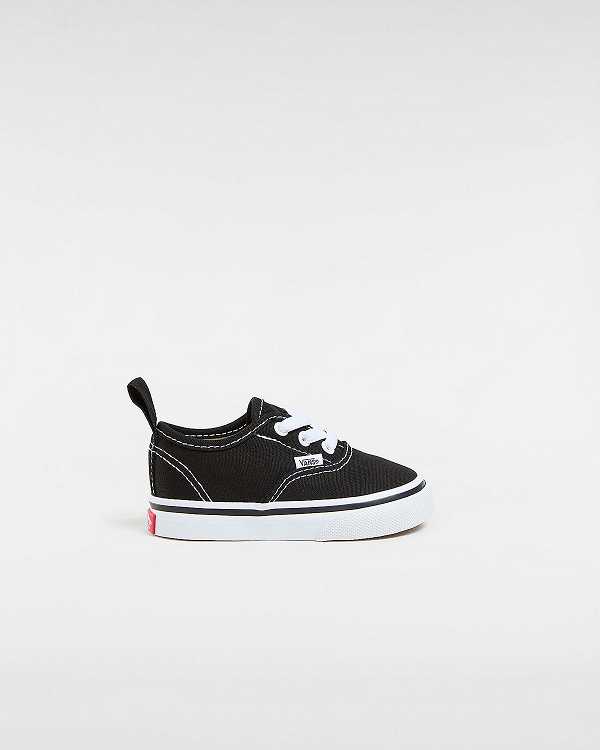 Black Vans Authentic Elastic Lace (1-4 years) Kids\' Sneakers | VN2094785