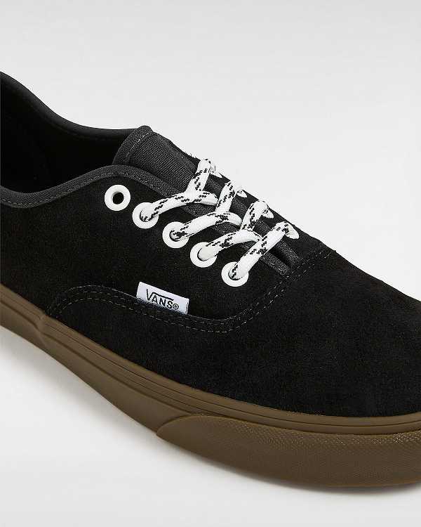 Black Vans Authentic Hairy Suede Men Sneakers | VN6182370