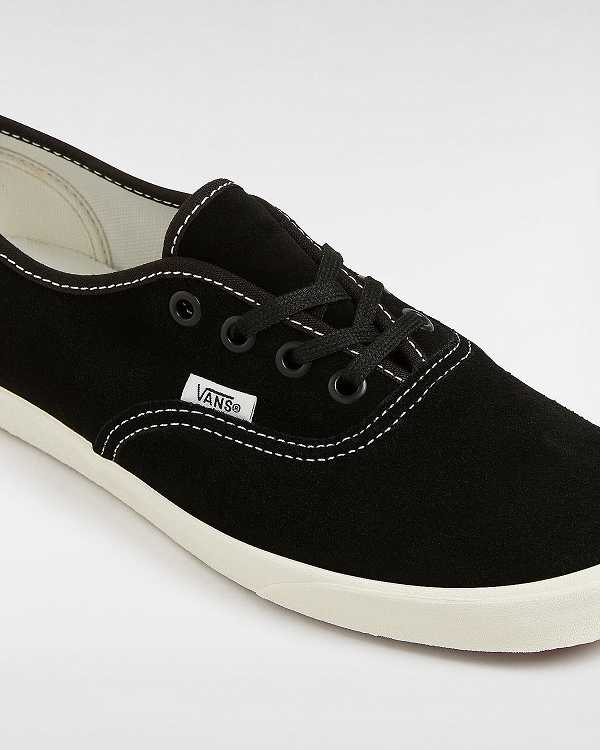 Black Vans Authentic Lowpro Suede Men Sneakers | VN4390871