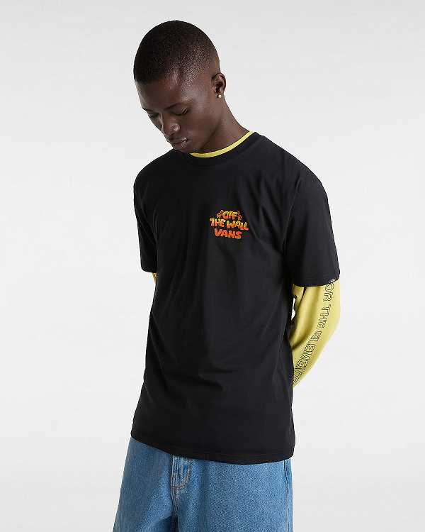 Black Vans Bouya Men T Shirts | VN0529648