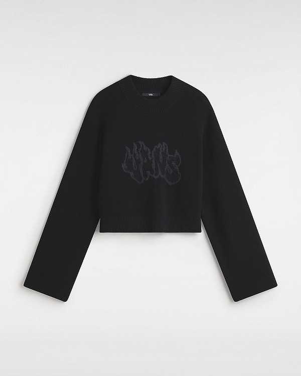 Black Vans Cammile Graphic Women Sweatshirt | VN7095148