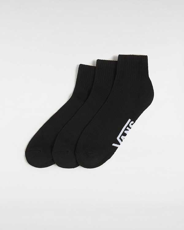 Black Vans Classic Ankle (3 Pair) Unisex Socks | VN2045961