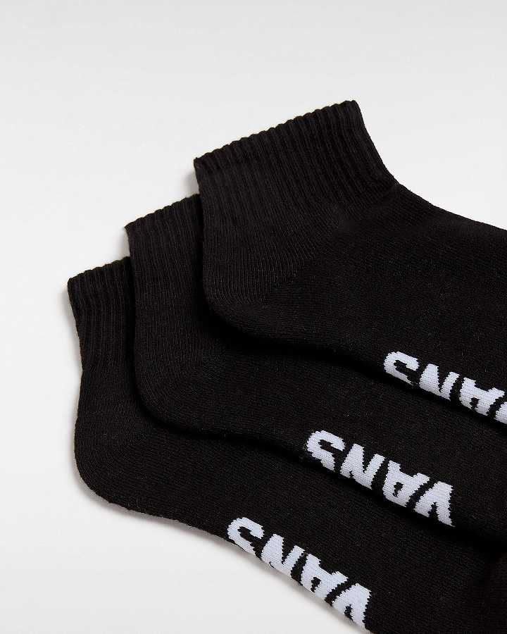 Black Vans Classic Ankle (3 Pair) Unisex Socks | VN2045961