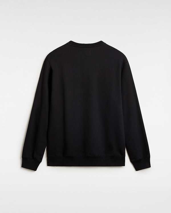 Black Vans Classic III Crew Men Sweatshirt | VN1652978