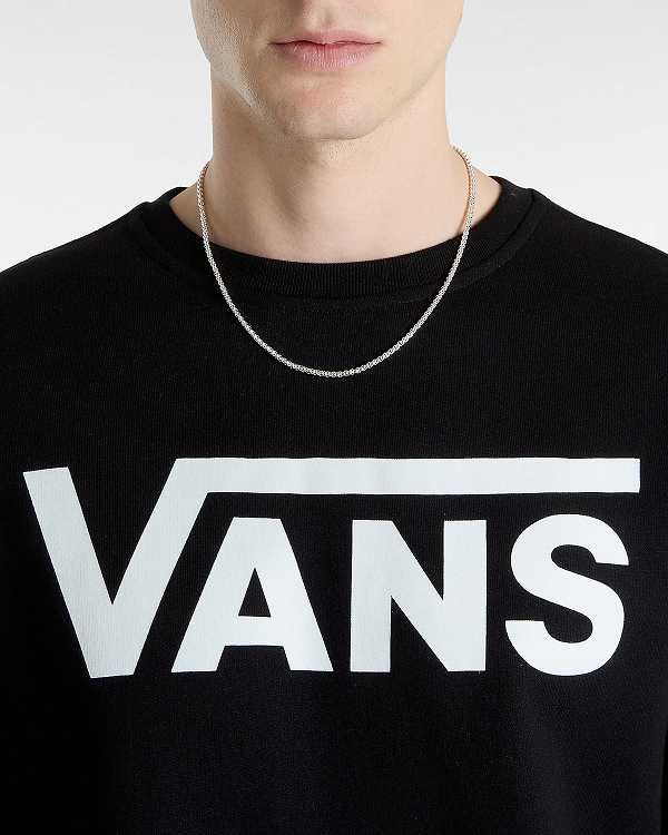 Black Vans Classic III Crew Men Sweatshirt | VN1652978