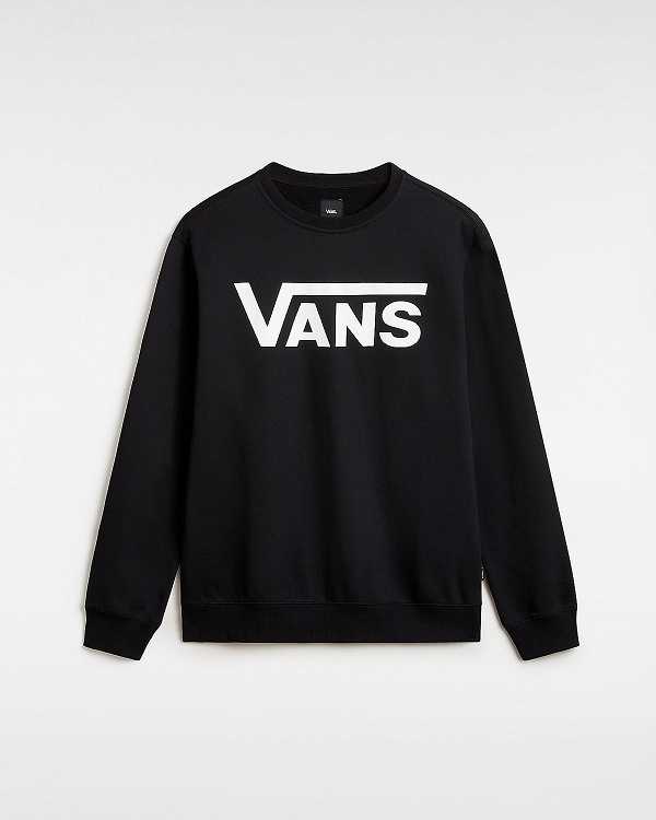 Black Vans Classic III Crew Men Sweatshirt | VN1652978